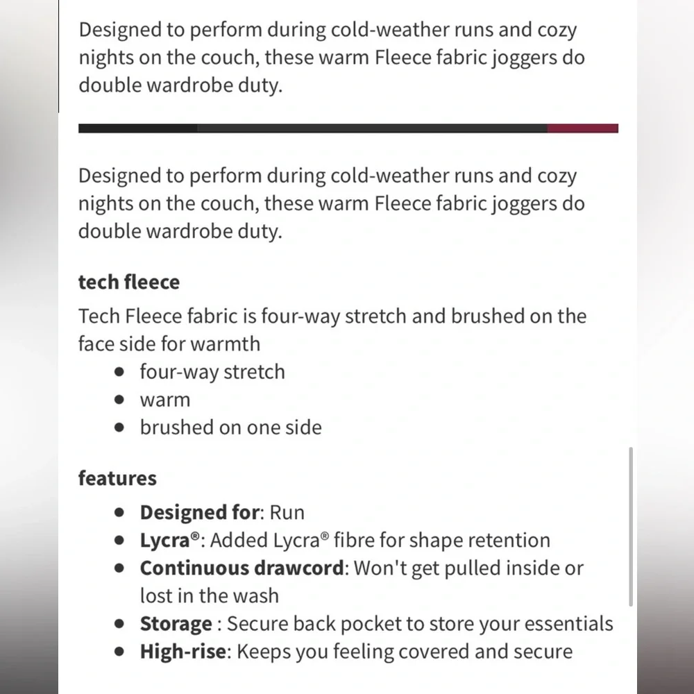 Lululemon Flurry Up Jogger high rise thermal reflective trim fleece interior 6 - Picture 5 of 16